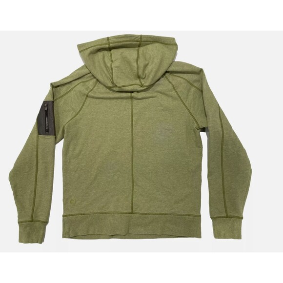 Lululemon Revival Hoodie Men's - Heathered Spiced Olive Green Gym Medium M4339S - Picture 2 of 7